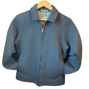 Banana Republic Gray Zip Collared Sweatshirt Material Jacket Like New Sz S